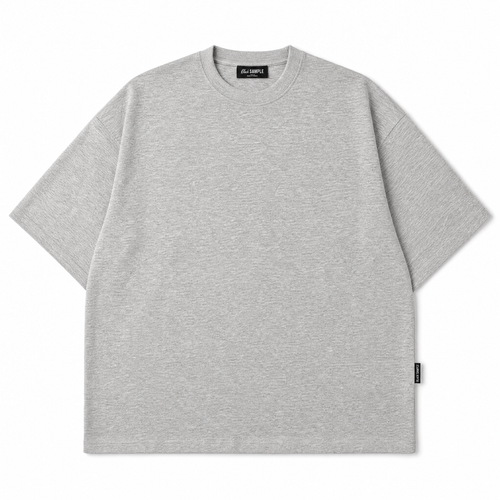 Black Sample grey heavy boxed t-shirt