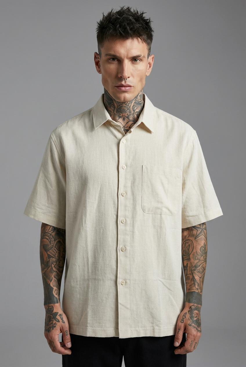 Cream Linen Shirt