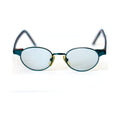 LAGOON Sunglasses - teal oval metal frame with light blue lenses