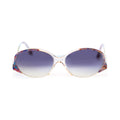 KALEIDO Sunglasses - clear frame with mosaic accents and gradient lenses, front view