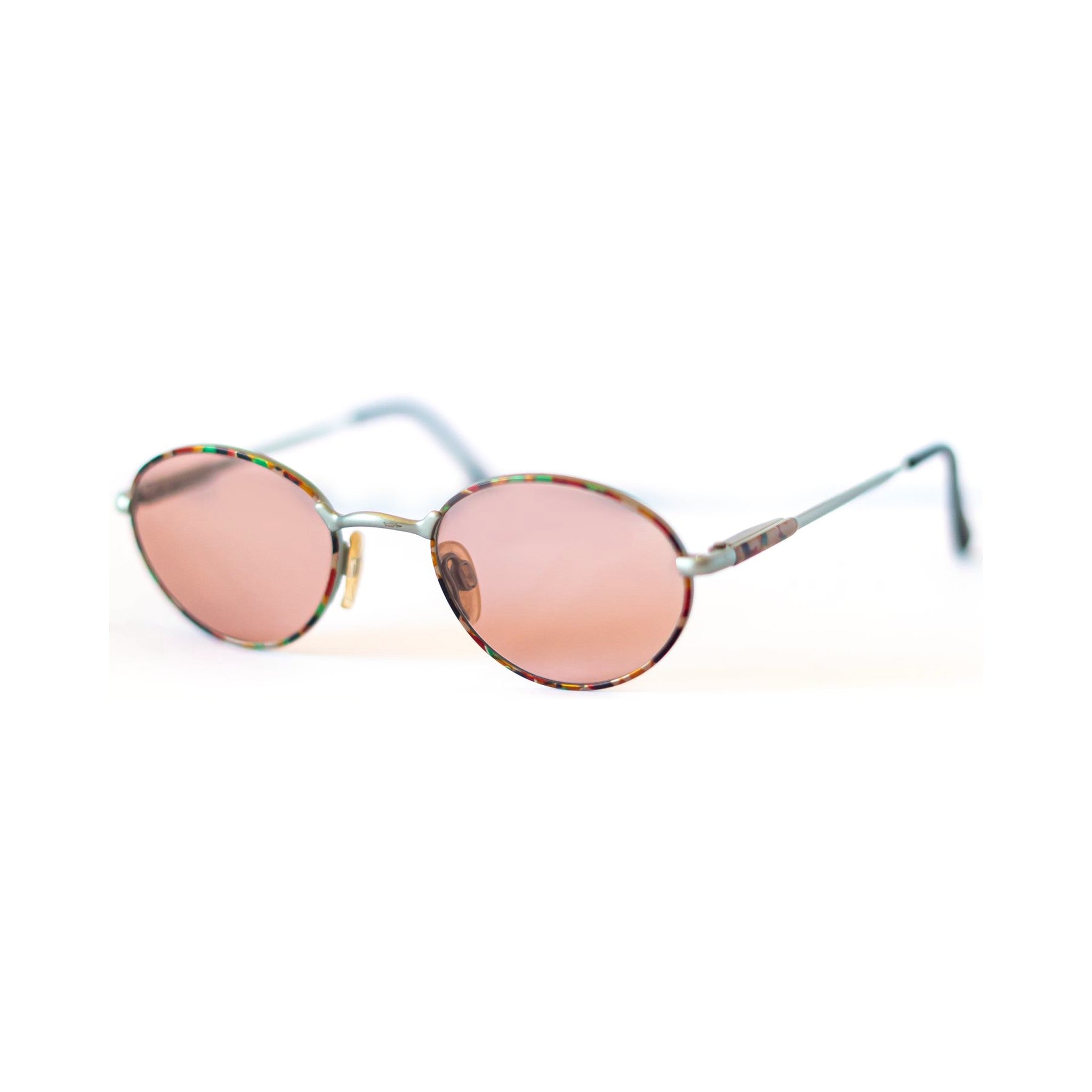 MOSAIC Sunglasses - mosaic rim oval frame, angled view