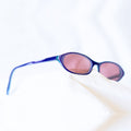 ORCHID Sunglasses - slim violet-blue oval frame with rose pink lenses