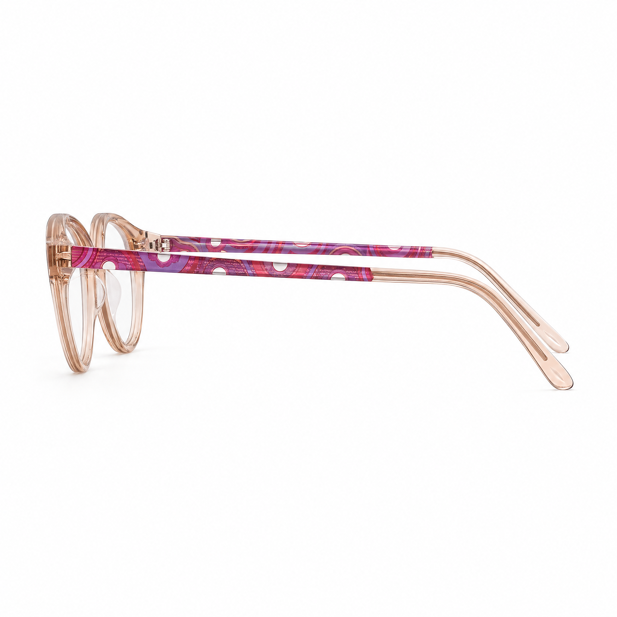 Vintage Glasses with Pink & Purple