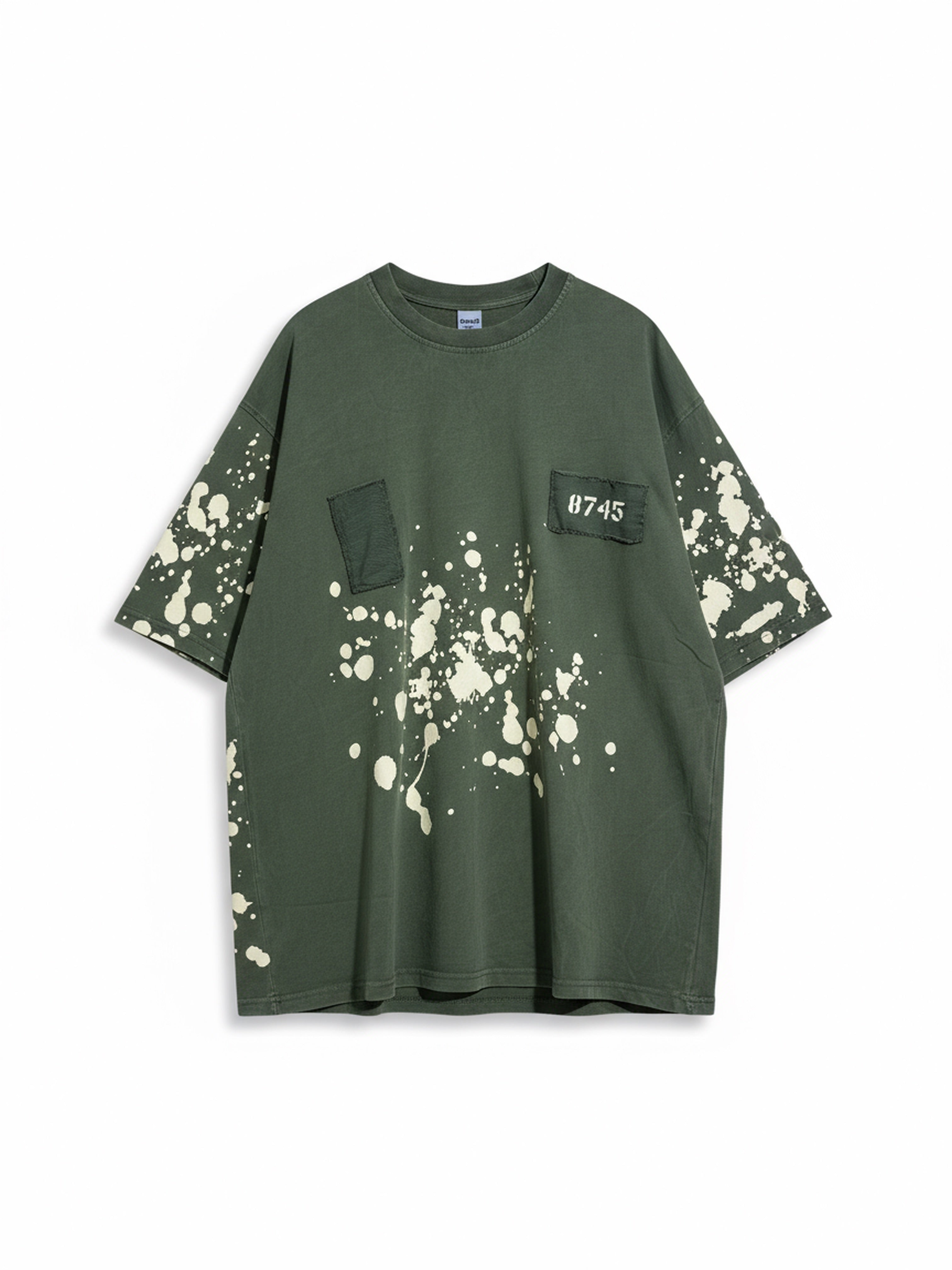 8745 T-shirt with splatter