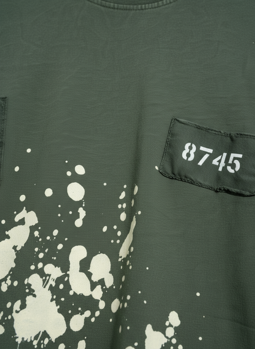 8745 T-shirt with splatter