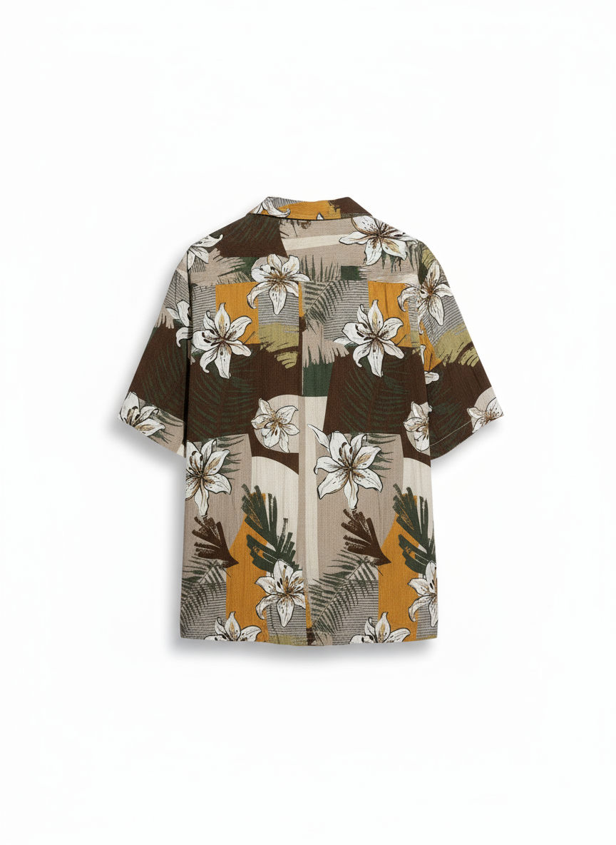 Mustard Yellow Floral Shirt